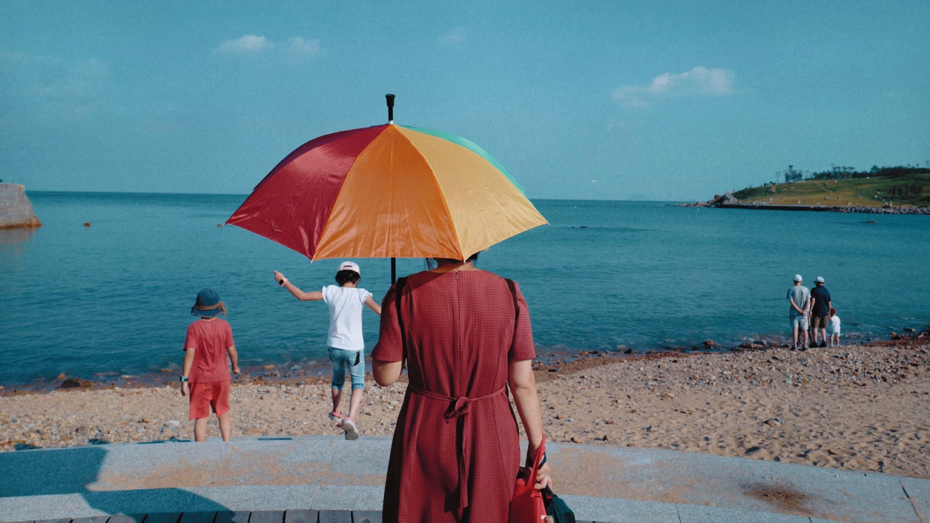 person standing near shore